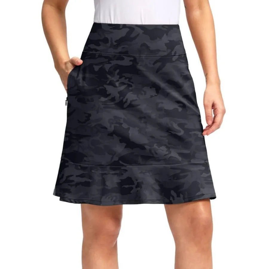 Viodia 20" Knee Length Skorts Skirts for Women with Pockets High Waisted Athletic Tennis Golf Skort for Casual Summer